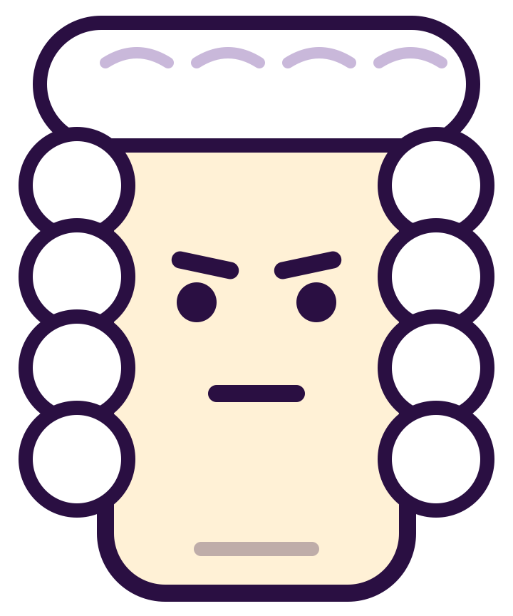 The Honourable Phone: a phone wearing a judge's wig, frowning